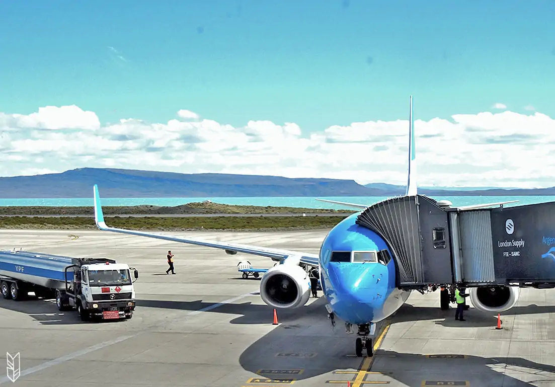 l'aéroport d'El Calafate en Patagonie