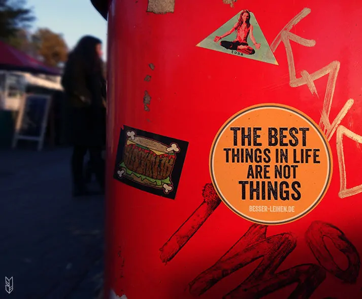 The best things in Life are Not Things