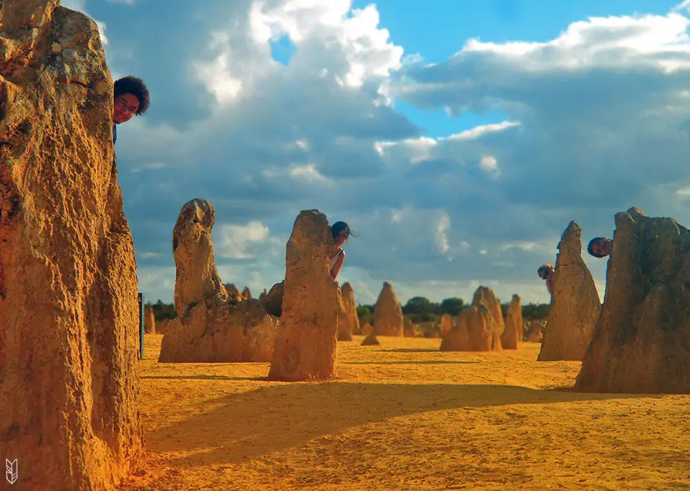 Dans le désert de Pinnacles, Perth - Australie