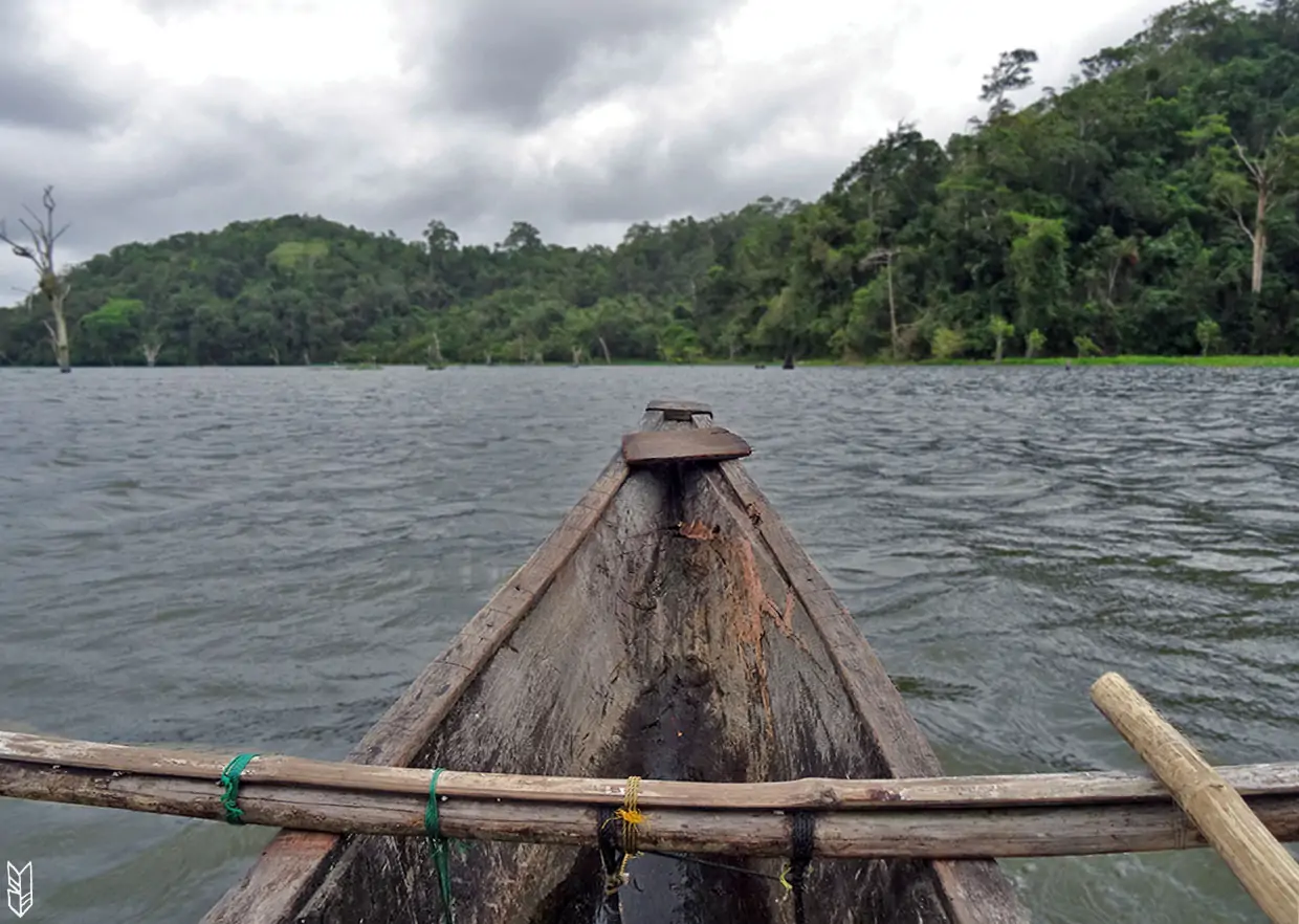 traverser le lac Manguao à Taytay - Philippines