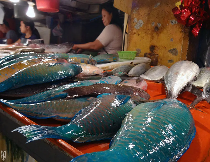 un marché aux Philippines