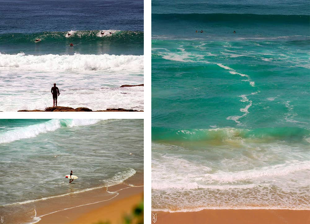 Bar beach – surfer à Newcastle