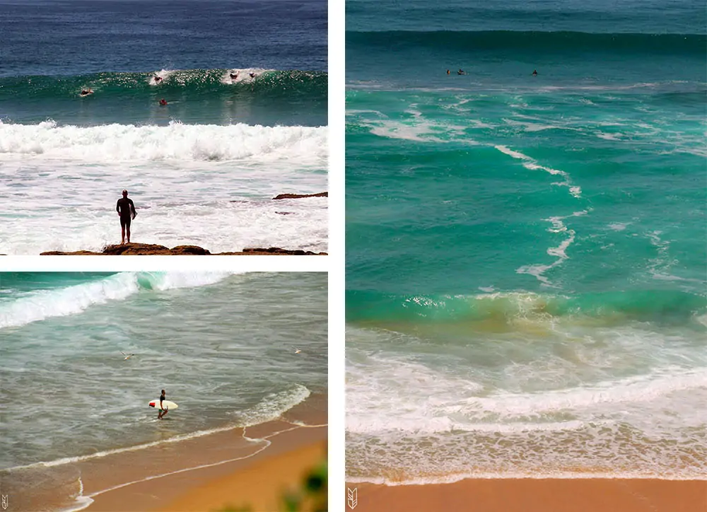 Bar beach – surfer à Newcastle