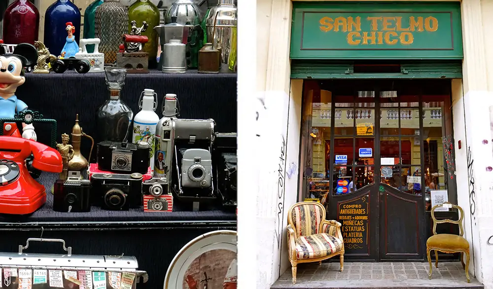 les antiquaires au marché de San Telmo - Buenos Aires