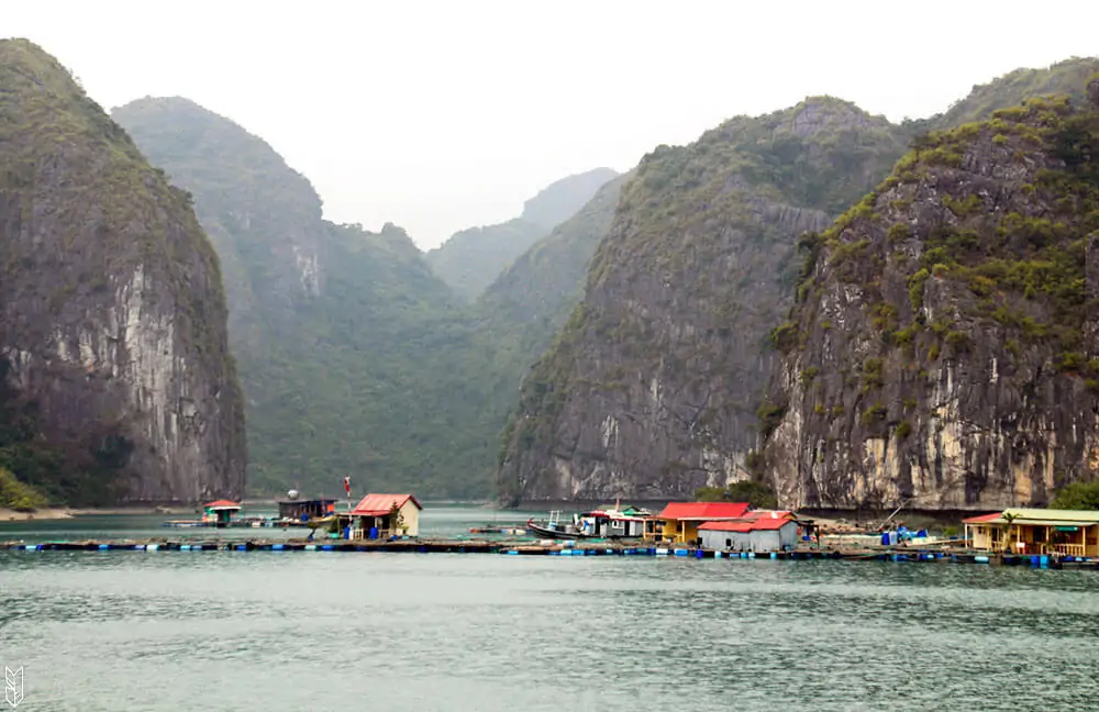 la vie des pêcheurs sur la Baie d'Halong