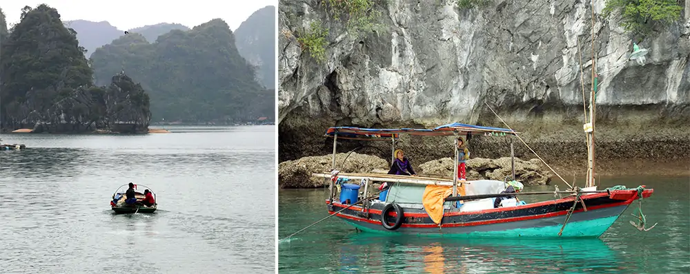 la vie des pêcheurs sur la Baie d'Halong