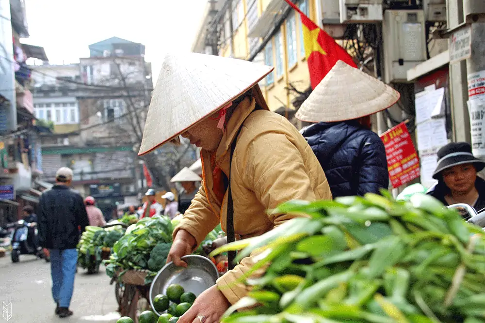 dans les rues d'Hanoi