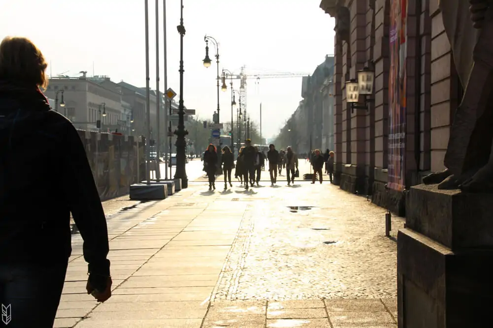 les rues de Berlin en hiver