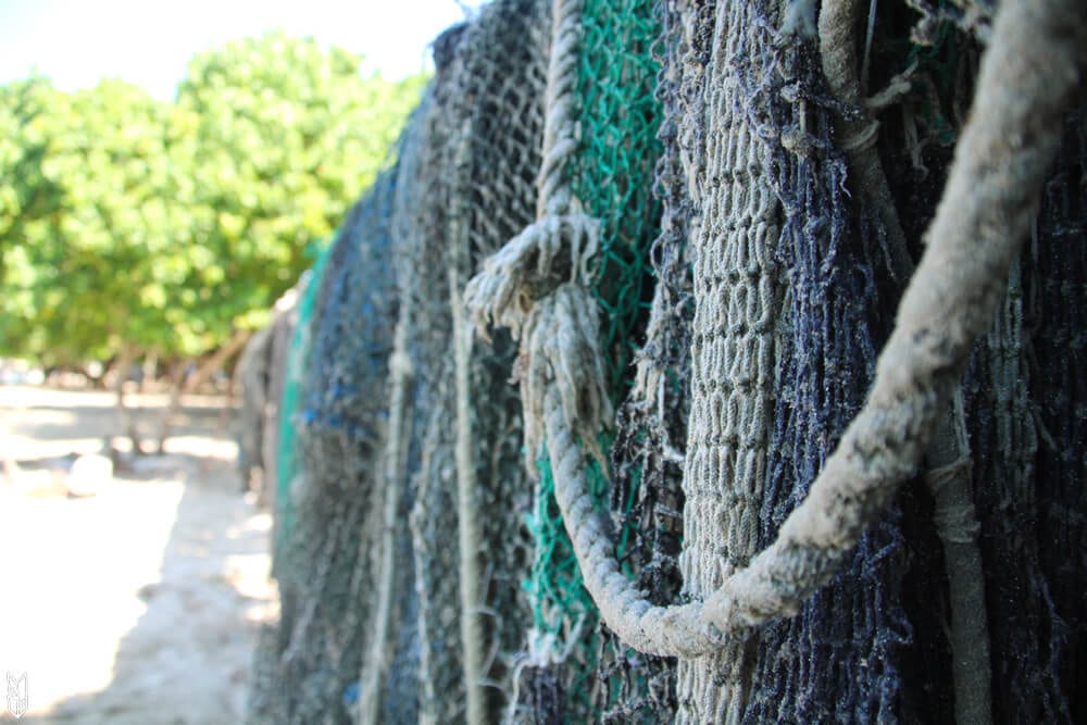 les filets de pêche au soleil